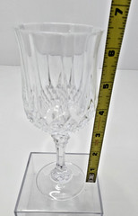 4 Vintage Cristal D’Arques LONGCHAMP Wine Glasses 6.5″ Lead Crystal France 6 oz