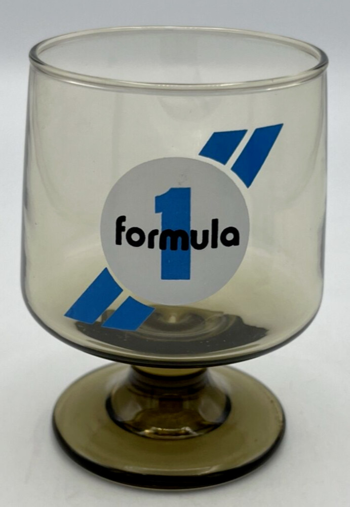 Formula 1 Smoked Footed Glass Racing Piece 4 1/4″ Tall