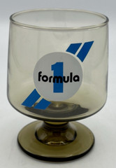 Formula 1 Smoked Footed Glass Racing Piece 4 1/4″ Tall