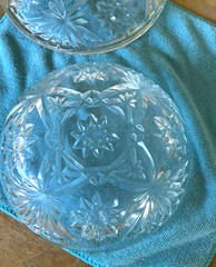 Vintage Anchor Hocking Early American Prescut Star Of David 7-1/8 Candy Dish/Lid