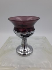 VTG Farber Bros. Krome Kraft Amethyst Glassware.