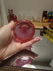 Northwood Cranberry Coin Dot Optic 8 oz. Tumbler