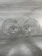 2 Vintage Wine Champagne Sherbet Dessert Glasses 7 1/2 Inches !!