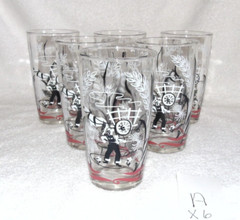 SWANKY SWIGS FARM SCENE WHITE LIGHT RED BLACK TUMBLERS Set of 6 Lot A