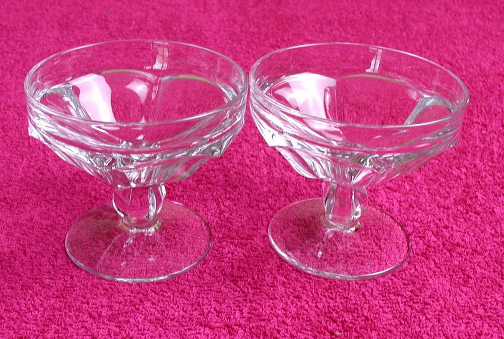(SET OF 2) Heisey (Colonial Stem #300) 3 1/8″ LOW SHERBETS Exc (last set)