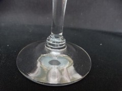 Unknown Maker UNK14153 Wheel Cut Lattice Dots Trumpet Cordial Stem(s) Excel Cond