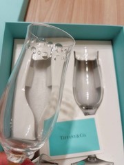 Tiffany & Co. Dot Pattern Champagne Glass Set of 2 Glassware