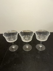 Gorham Crystal «Richelieu-Rondo» Vintage Crystal Champagne Coupe Glass LOT 3