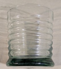 Vintage Libbey Sirrus Spanish Green Ribbed Lowball Glasses Set of 7 in EUC