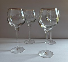LENOX ETERNAL GOLD WINE GOBLETS 8 IN. SET OF 4 GREAT CONDITION