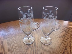 Irish Coffee Mug Etched 6 Oz Vintage – Set of 2