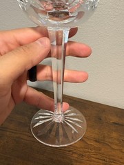 VTG SET(4) Crystal Fan & Criss Cross Pattern Glasses 7 3/8″H