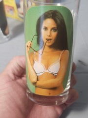 1984 Spencer Gifts Sip ‘N Strip Fantasy Drinking Glasses Set Of 4 w/box Pin-Up