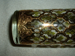 Lot 5 Culver Valencia 5 1/2″ 12 oz. Flat Tumbler Gold & Green Diamonds Straight