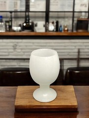 White jade wine cup teacup goblet beer mug moonlight cup ornaments