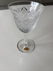 Bohemian Hand Cut 24% Lead Crystal Wine Glasses, Sake, Champagne Any Beverages