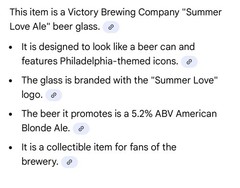 VICTORY “SUMMER LOVE ” ALE, Collectible Item on Clear Glass, Beer Drinking Glass
