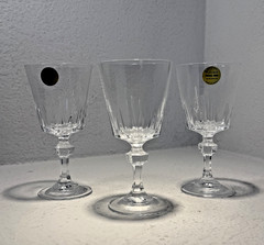 Princess House Esprit 24% Lead Crystal Wine Glasses 5.75” Set of 3 – France