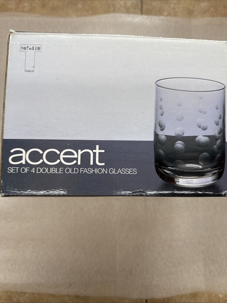 Tabla Accent Double Old Fashoned Glasses, set of 4 NEW!!!!