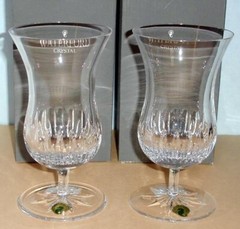 Waterford Crystal Giselle SET/2 Iced Beverage Glasses 12 oz. 6.5″H #140178 New