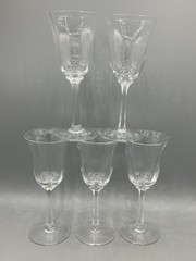 Lenox Crystal Allure Optic Set of Five 6 3/4″ Wine Glasses