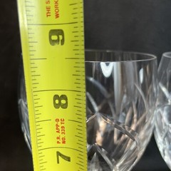 (2) Rainbow By Block Crystal Water Goblets