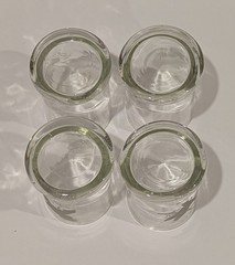 4 Vintage Whiskey Glasses Etched Birds Duck Hunting DOF Barware 4.5″T