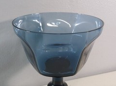 SET of 1 Vintage LENOX Crystal Antique Dark Blue Champagne Tall Sherbet Glass