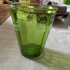 Antique Victorian Green Glass Tumbler