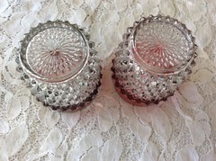 2 Indiana DIAMOND POINT*CRYSTAL W/RUBY FLASH* 3 1/2″ – 8 OZ ROCKS TUMBLERS