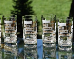 Vintage Cocktail Highball Glasses Set of 7, Whiskey – Bourbon Glasses 1950’s