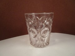 Antique EAPG Bryce Walker & Co Filley Texas Bulls Eye Clear Glass Tumbler
