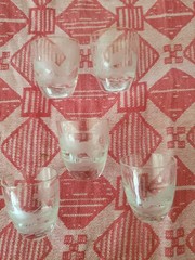 (8) Moser Roland Queen Lace Kenyan African Elephant Sable Lion Etched Glass Mug