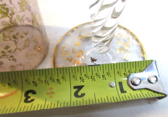 MURANO~24KT GOLD~GILDED FLORAL~GLASS CHAMPAGNE/ WINE FLUTE~LABEL ON BOTTOMS