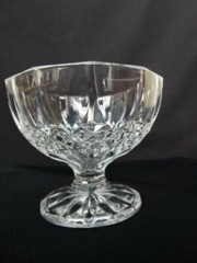 Cristal D’arques/Durand Clear Glass Longchamp 3 3/8th inch Footed Dessert EUC