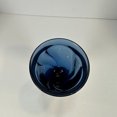 Noritake Sweet Swirl Dar Midnight Blue Waster Glass Goblet Heavy