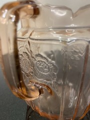 VTG Anchor Hocking Mayfair «Open Rose» pink depression glass from 1931 to 1937