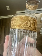 Set of 8 Vintage Culver Tylrol 22k Gold Mid Century Highball Glasses Barware
