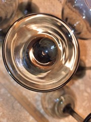 Vintage Wine Glasses 6 Smoke Grey Wine Libbey Goblets 1960-70s