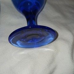 Vintage Libbey Cobalt Blue Wine Glasses Water Goblets. Set Of 2. Brand New
