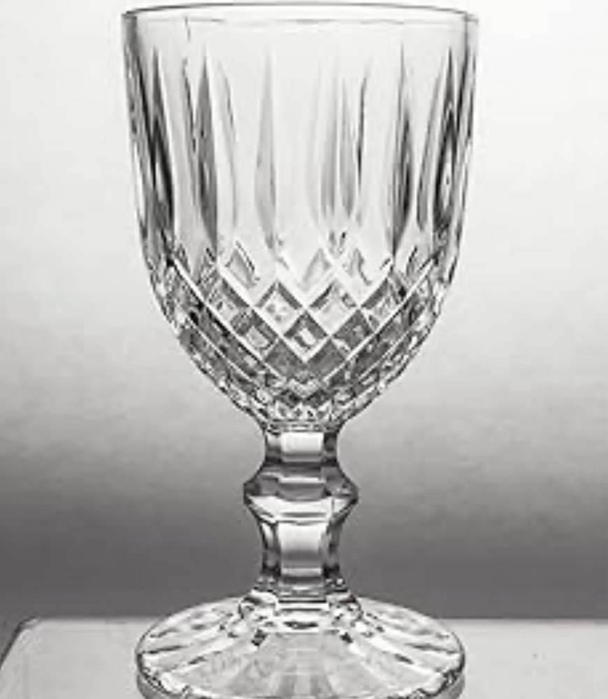 Villa d’Este Home Tivoli 5903527 Crystal Glass Goblets 6.5” Set Of 4 Clear