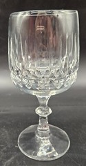 Set of 4 Vintage Schott Zwiesel Germany Flamenco Cut Crystal Water Goblets 10 Oz
