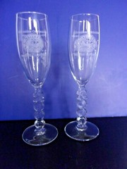 Set of 2 Millennium  2000 Stem Champagne Flutes Nature’s Sunshine Anaheim Conv.