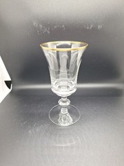 Vintage Gorham Grandee Crystal Water Goblet – Gold Rimmed Glass