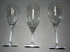 Lenox «Firelight Platinum» Lead Crystal Panel Cut Wine /Water & Iced Tea Glasses