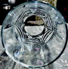 RARE VINTAGE CRYSTAL SWAG WHISKEY ROCKS Old-Fashioned 16oz Clear Glass Tumbler