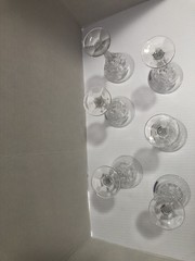 6 Waterford Crystal Marquis Cordial Glasses Set Elegant Clear Cut Etch Stemware