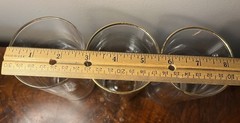 Vintage MCM Set Of 3 Homer Laughlin 22k Golden Wheat Pattern 12 oz Glasses 5.5in