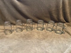 6 Mason Drinking Jar Mug Pint Glass Farm House – 1 Anchor Hocking Country Hearth