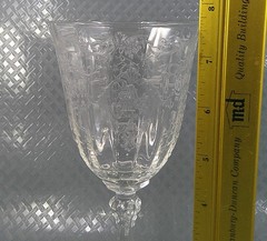 Vintage Fostoria Navarre Meadow Rose Wine Water Iced Tea Glass Stem Crystal